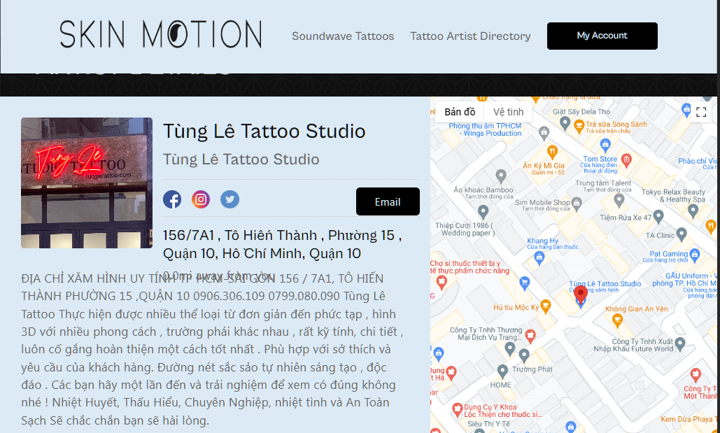 tung le tattoo studio Artist Skin Motion