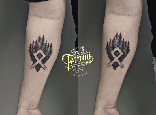 Hình Xăm Phong Thủy Nam Mệnh Thổ -Hình xăm Viking