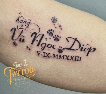 Hình Xăm Gia Đình - Xăm Tên Con Gái
