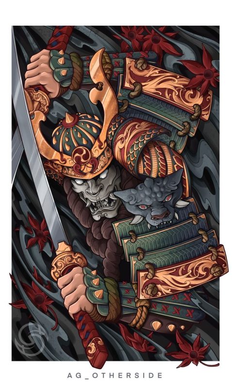 Mẫu Hình Xăm Samurai
