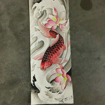 Hình Xăm Cá Chép Nhật-tungletattoo.com